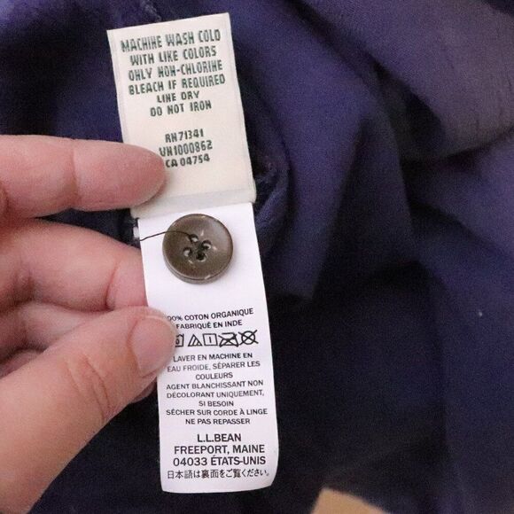 Vintage | LL Bean Button Down Tunic Shirt Large - Picture 8 of 9